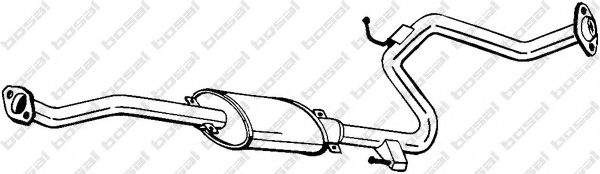283-853 Bosal Средний глушитель выхлопных газов для Mazda 323