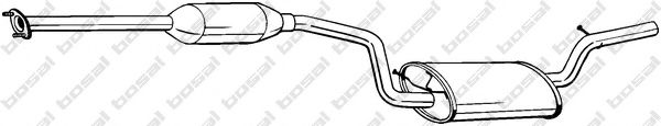 288-203 Bosal Середній глушник вихлопних газів для Mazda 3