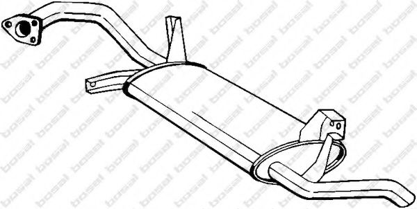 177-105 Bosal Глушник вихлопних газів кінцевий для Mitsubishi Space Star