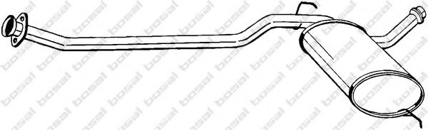 284-321 Bosal Середній глушник вихлопних газів для Renault 21