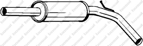 233-323 Bosal Середній глушник вихлопних газів для Volkswagen Polo