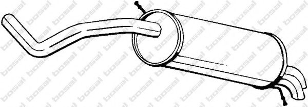 278-107 Bosal Глушник вихлопних газів кінцевий