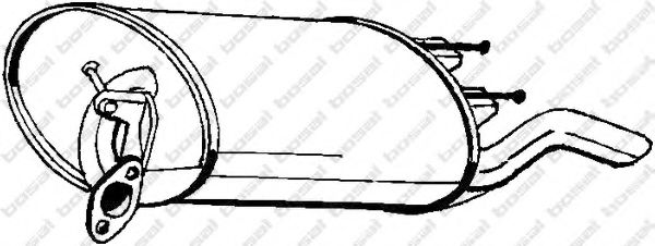 228-443 Bosal Глушник вихлопних газів кінцевий для Toyota Corolla