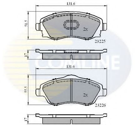 CBP31112 Comline Гальмівні колодки