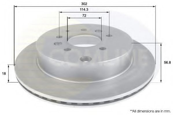 Тормозной диск Comline ADC0458V для Mazda CX-7