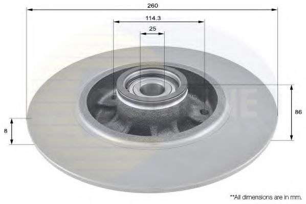 Тормозной диск Comline ADC3015