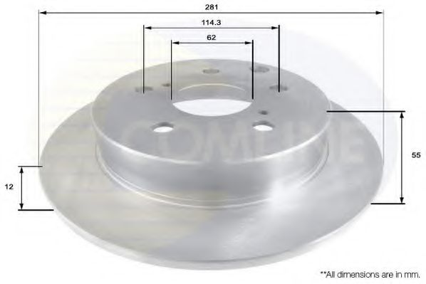 Тормозной диск Comline ADC01137 для Toyota RAV4