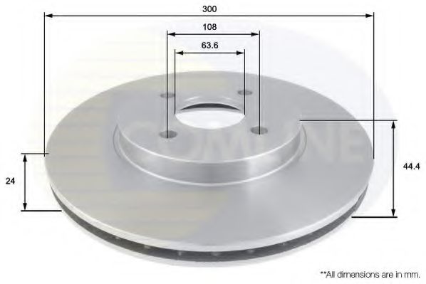 ADC1220V Comline Тормозной диск для Ford Focus