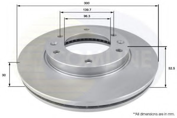 Тормозной диск Comline ADC2414V для Hyundai H-1