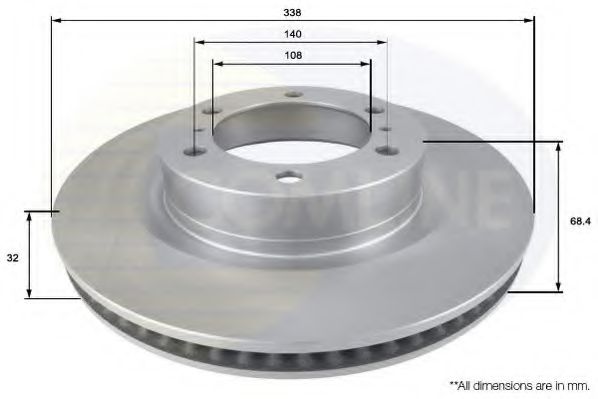 Тормозной диск Comline ADC2505V