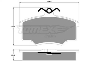 1059 Tomex Гальмівні колодки для Volvo 340-360