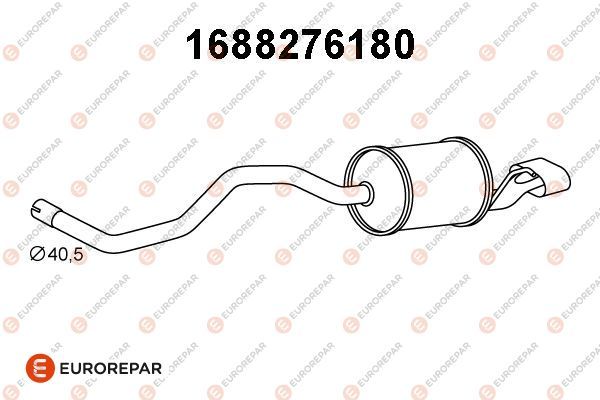 1688276180 Eurorepar Глушитель выхлопных газов конечный для Renault Clio