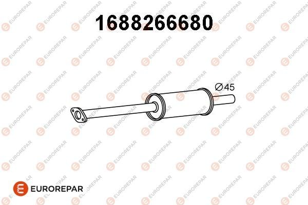 1688266680 Eurorepar Средний глушитель выхлопных газов