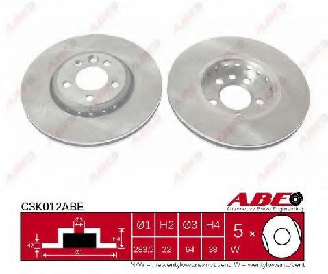 C3K012ABE ABE Тормозной диск
