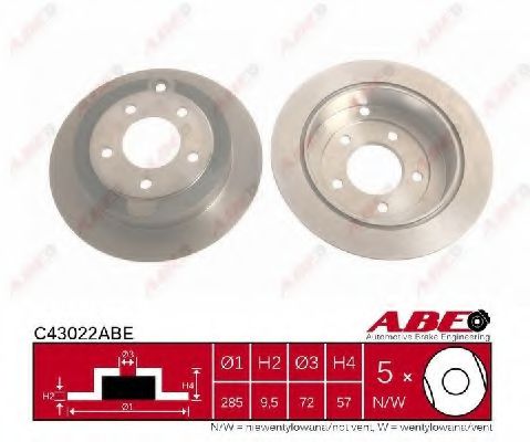C43022ABE ABE Тормозной диск для Mazda Xedos 9