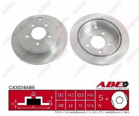 C43024ABE ABE Гальмівний диск