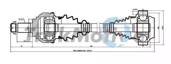 300165 TrakMotive Полуось для BMW 7 Series