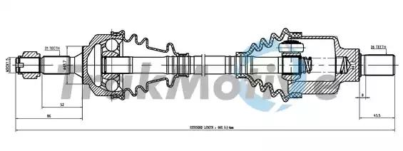 300211 TrakMotive Полуось