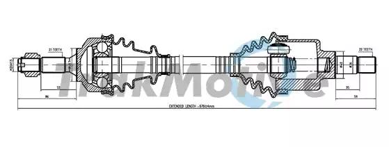 300213 TrakMotive Полуось