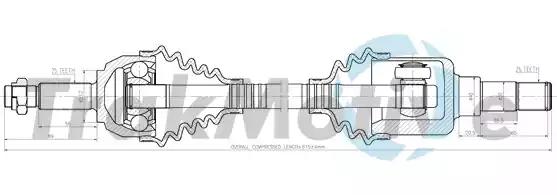 300390 TrakMotive Полуось для Ford Focus
