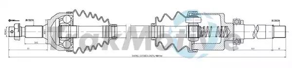 300672 TrakMotive Піввісь для Peugeot 407