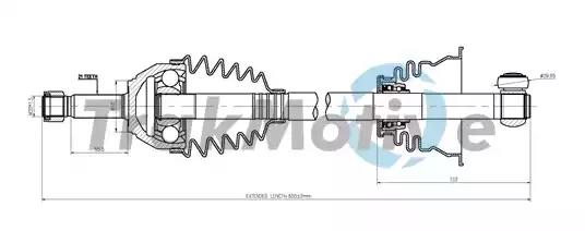 300729 TrakMotive Піввісь для Renault 21