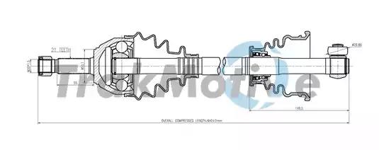 300731 TrakMotive Піввісь для Renault 19
