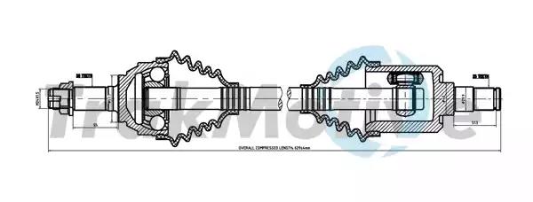 301087 TrakMotive Полуось для Land Rover Freelander