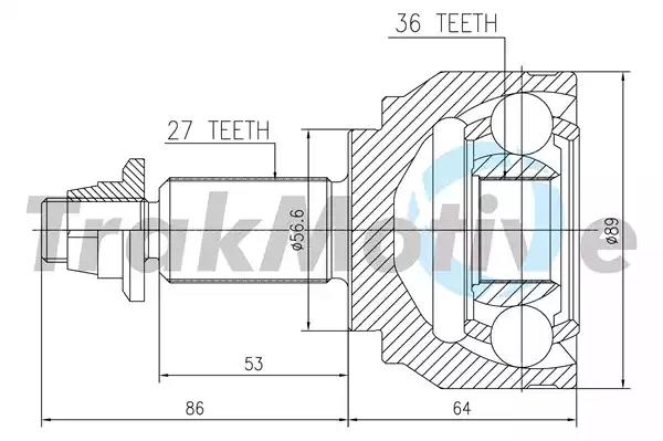 400353 TrakMotive ШРУС для Renault Laguna