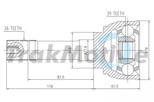 400397 TrakMotive ШРУС для Suzuki Vitara