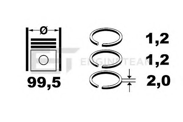 R4000700 ET Engineteam Комплект поршневых колец