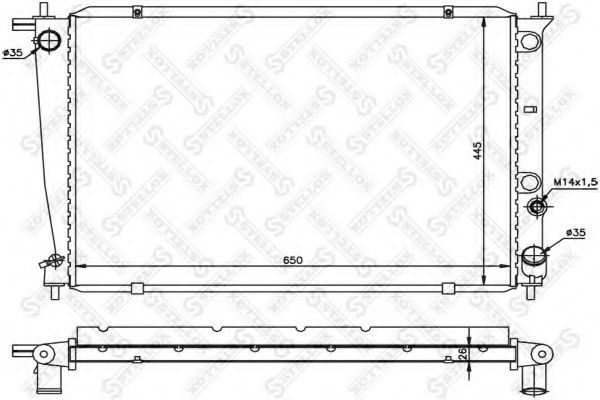 10-25184-SX Stellox Радиатор охлаждения двигателя