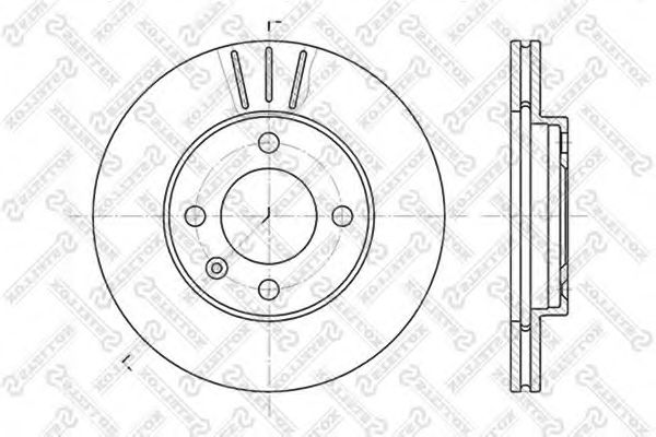 6020-4724V-SX Stellox Тормозной диск