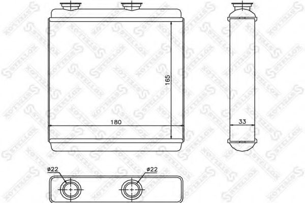 10-35174-SX Stellox Радиатор печки для Opel Meriva