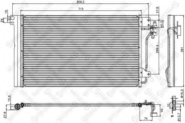10-45167-SX Stellox Радіатор кондиціонера