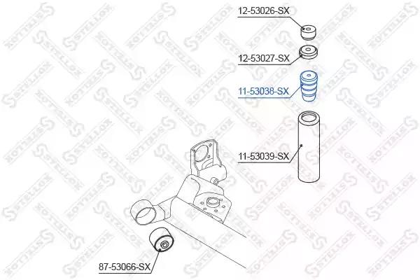 1153038sx Stellox Отбойник амортизатора