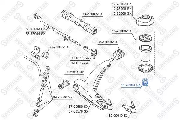 1173003SX Stellox Отбойник амортизатора