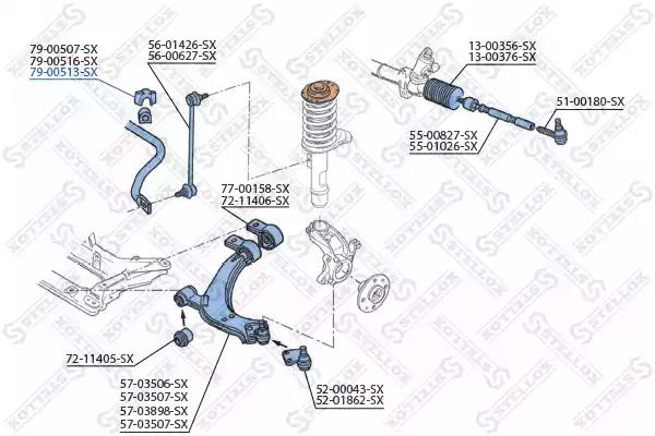 79-00513-SX Stellox Втулка стабілізатора