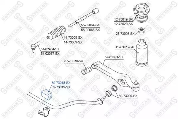 8973018SX Stellox Втулка стабілізатора