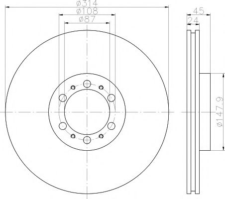 8DD 355 118-741 Hella Pagid Гальмівний диск