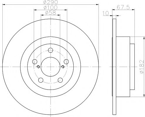 8DD 355 113-791 Hella Pagid Гальмівний диск