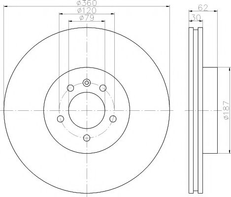 8DD 355 118-871 Hella Pagid Гальмівний диск