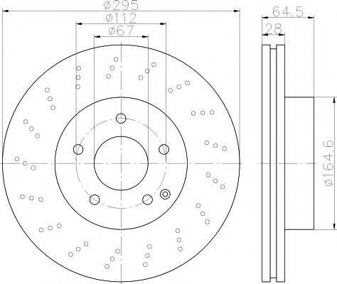 8DD 355 114-391 Hella Pagid Тормозной диск