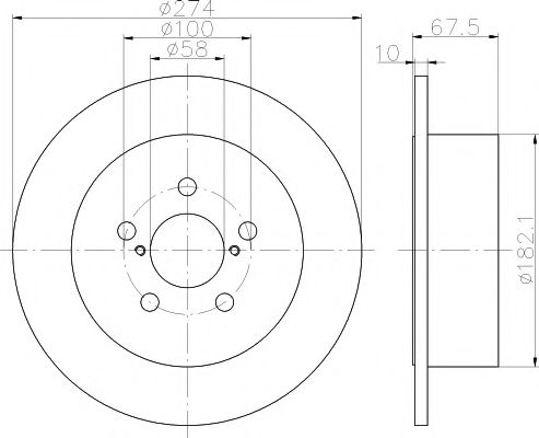 8DD 355 114-641 Hella Pagid Гальмівний диск