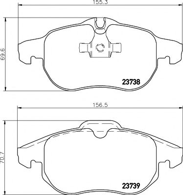 8DB 355 009-311 Hella Pagid Гальмівні колодки