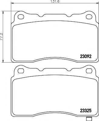 8DB 355 006-601 Hella Pagid Тормозные колодки