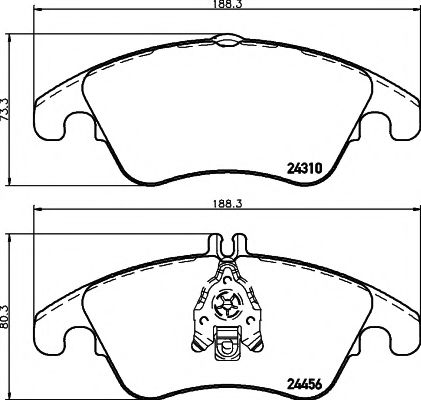 8DB 355 012-621 Hella Pagid Гальмівні колодки