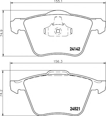 8DB 355 013-001 Hella Pagid Гальмівні колодки