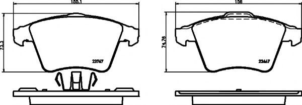 8DB 355 013-821 Hella Pagid Гальмівні колодки
