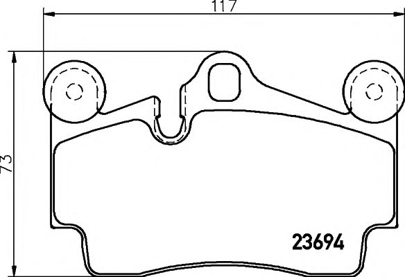 8DB 355 018-711 Hella Pagid Гальмівні колодки
